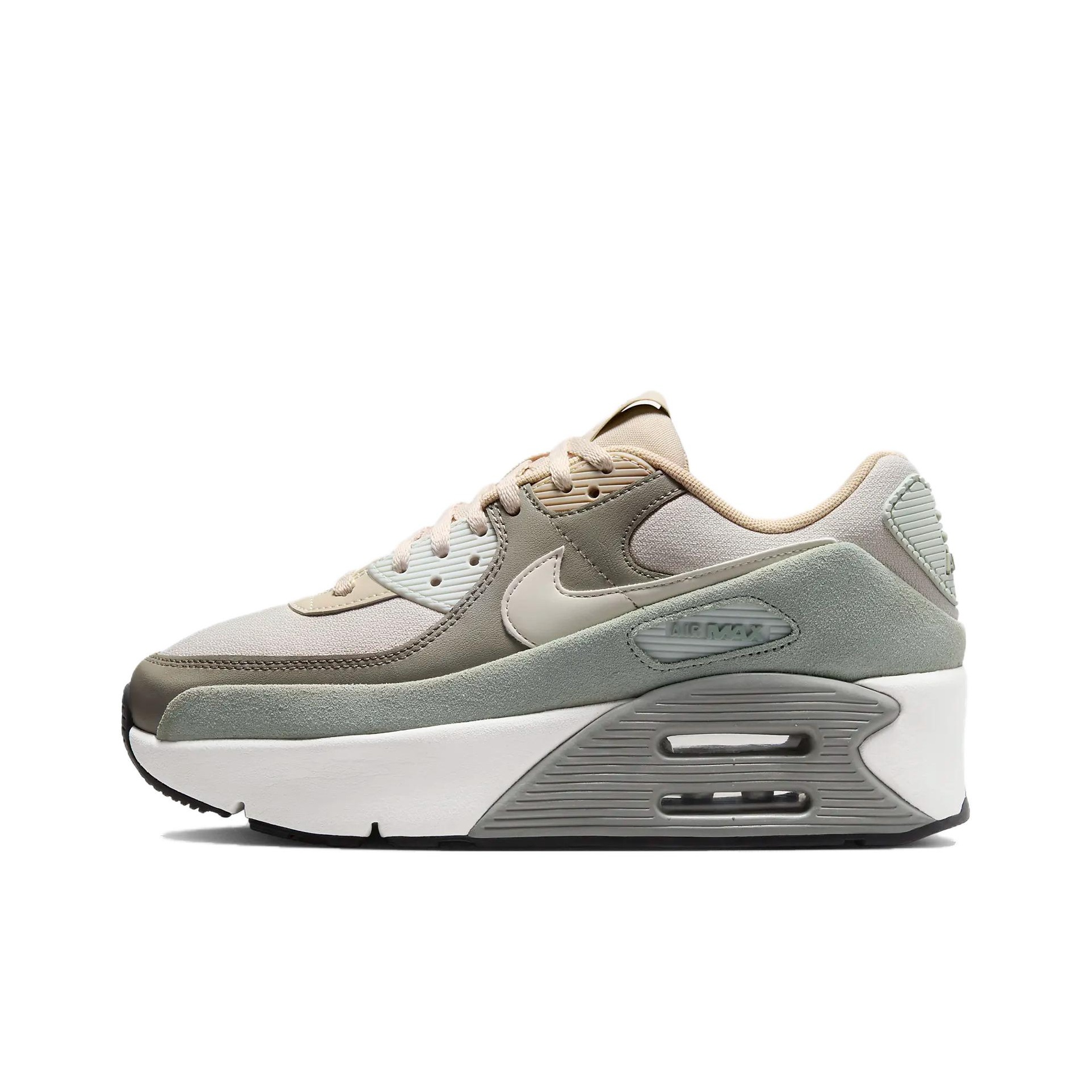 Nike Shoes Air Max 90 - ไนกี้ แอร์แม็กซ์ 90 รองเท้าวิ่งลำลองแบบหุ้มข้อต่ำ ทนต่อการสึกหรอ สีเทาอ่อน