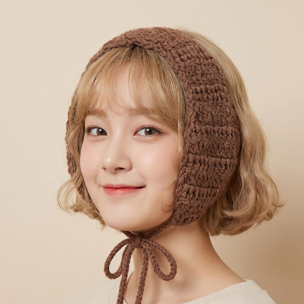 Earmuffs Foldable - ที่ปิดหูกันลมสำหรับฤดูหนาวแบบผูกเชือก Y2k ที่คาดผมสำหรับผู้หญิง ผ้าขนหนูคลุมหูแบบพับได้ อุปกรณ์กันหนาวสำหรับกลางแจ้ง ป้องกันความหนาวเย็น