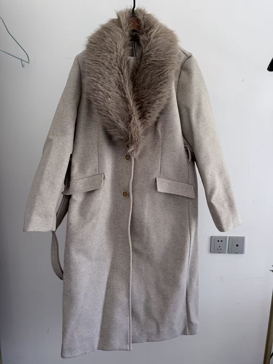 เสื้อโค้ทผู้หญิง ปกขนสัตว์อุ่น - Wool Coat Peacoat บทวิจารณ์และราคา