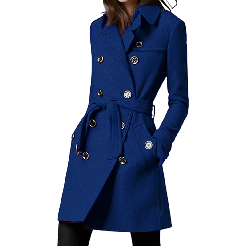 ผู้หญิง Trench Coat ผ้าขนสัตว์ - Wool Coat Peacoat บทวิจารณ์และราคา