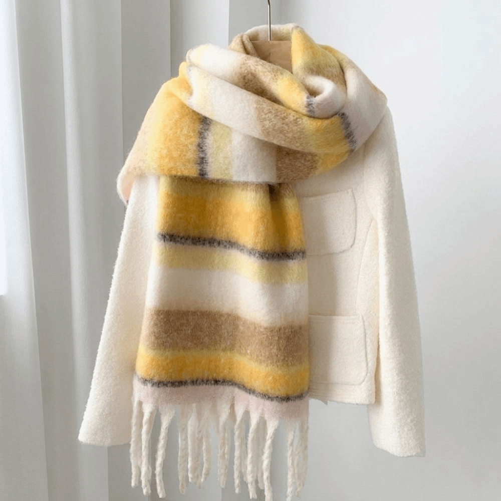 ผ้าพันคอขนแกะลายทางโมแฮร์สุดหร - Wool Scarf Men บทวิจารณ์และราคา